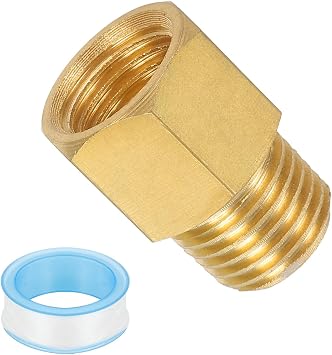 PATIKIL 1/4" NPT Male x 1/4" NPT Female Brass Pipe Fitting, 1PCS