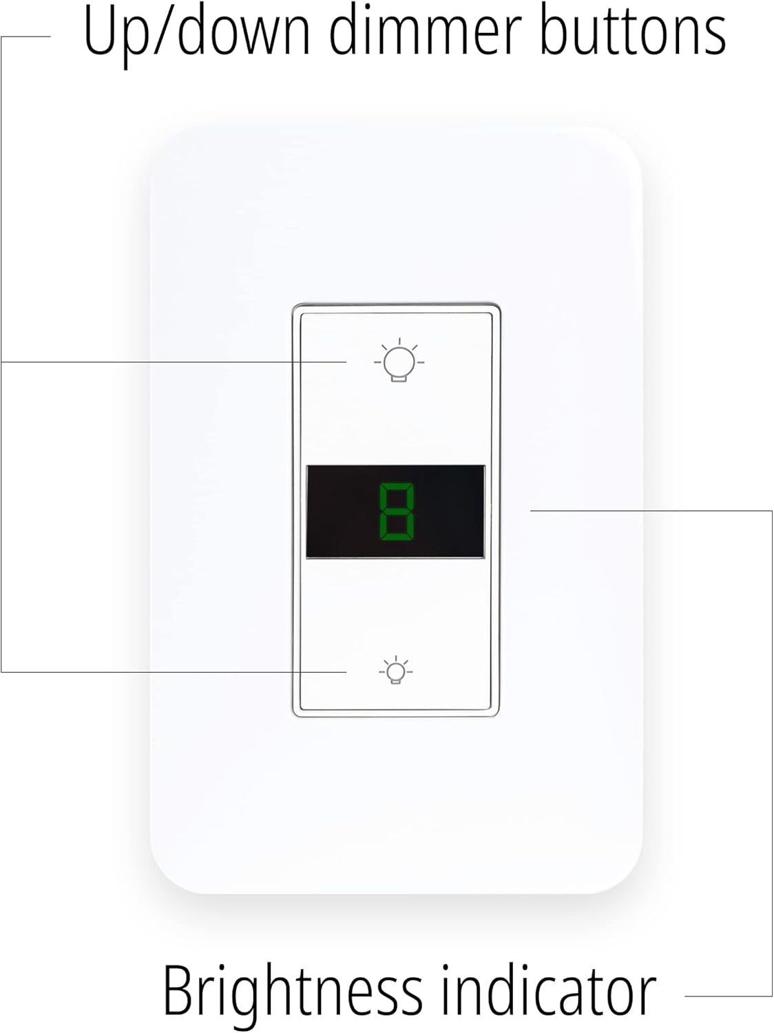JONATHAN Y DIM1000A Smart Ligting LED Display Dimmer Switch, WiFi Remote App Control, Alexa, Google Home Assistant Compatible, No Hub Required
