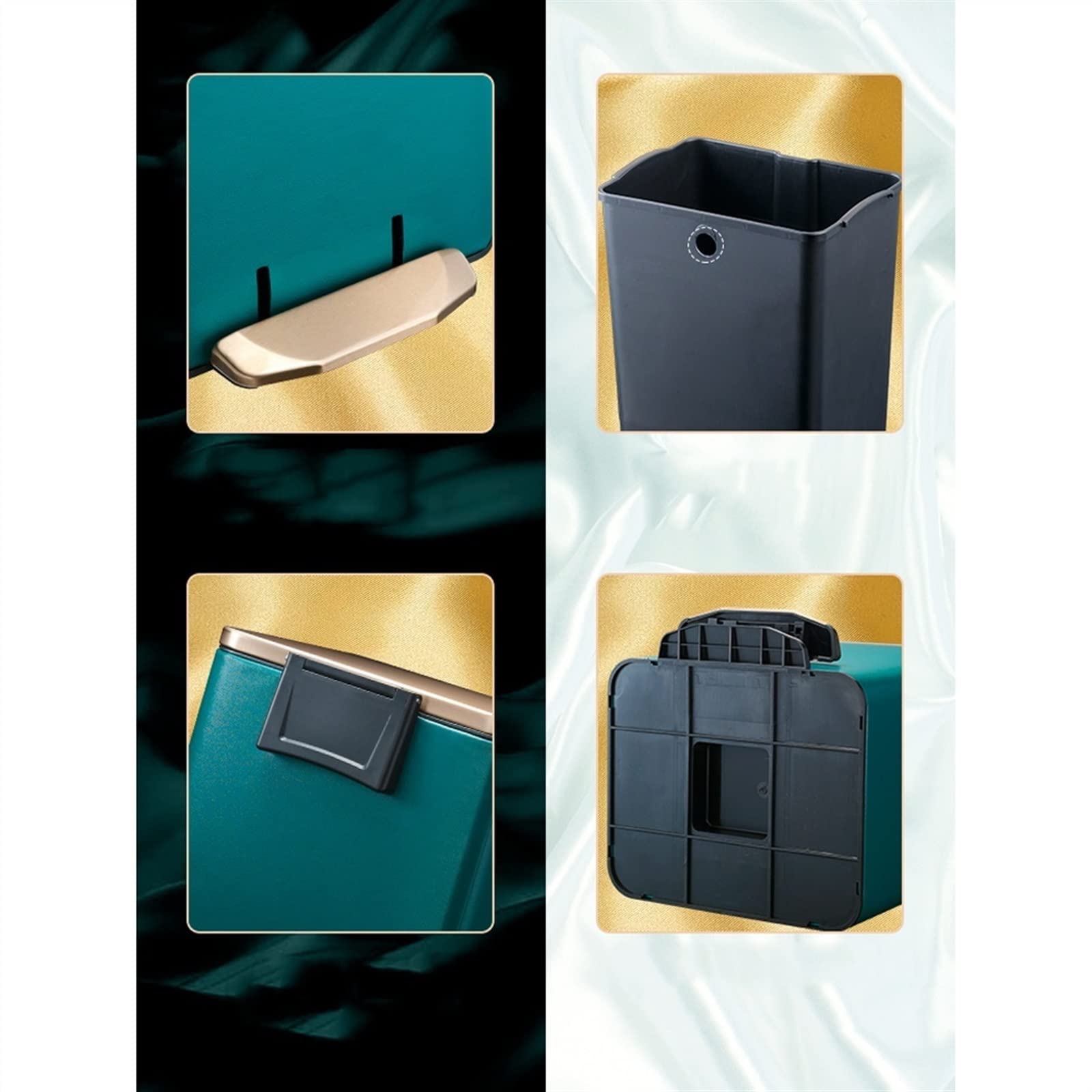 Mülleimer 15l // 21l Mülleimer Home Foot Mülleimer mit Abdeckung Küche Schlafzimmer mit Abdeckung Abfallkorb Büro Papierkorb mit großer Kapazität Papierkorb(15L)