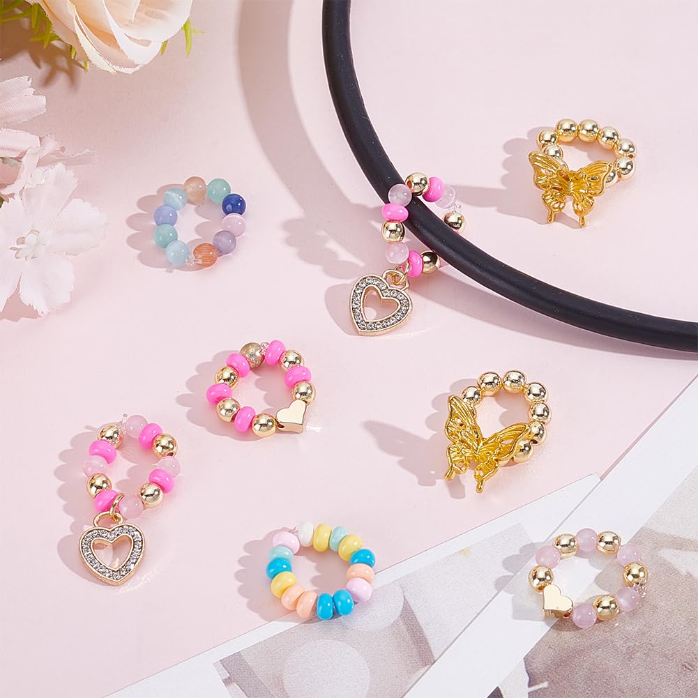 OLYCRAFT 8Pcs 6 Styles Love Heart Stethoscope Charms Butterfly Stethoscope Charms Alloy Stethoscopes ID Name Tag Charm Pink Stethoscopes Accessories for Doctor Nurse Assistant Decorations
