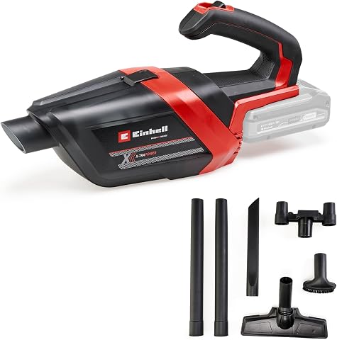 Einhell Akülü El Süpürgesi TE-HV 18/06 Li-Solo 2347190 | PXC | 18 V | 72 mbar | 0,6 litre toz haznesi | dar aralık nozulu, döşeme ve zemin başlığı dahil | akü hariç