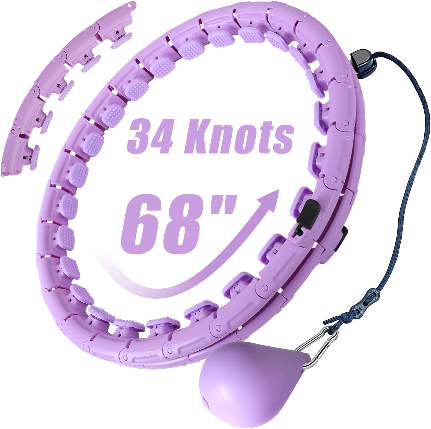 - OurStarry 34 Knots Weighted Workout Hoop Plus Size, Smart Waist Exercise Ring for Adults Weight Loss