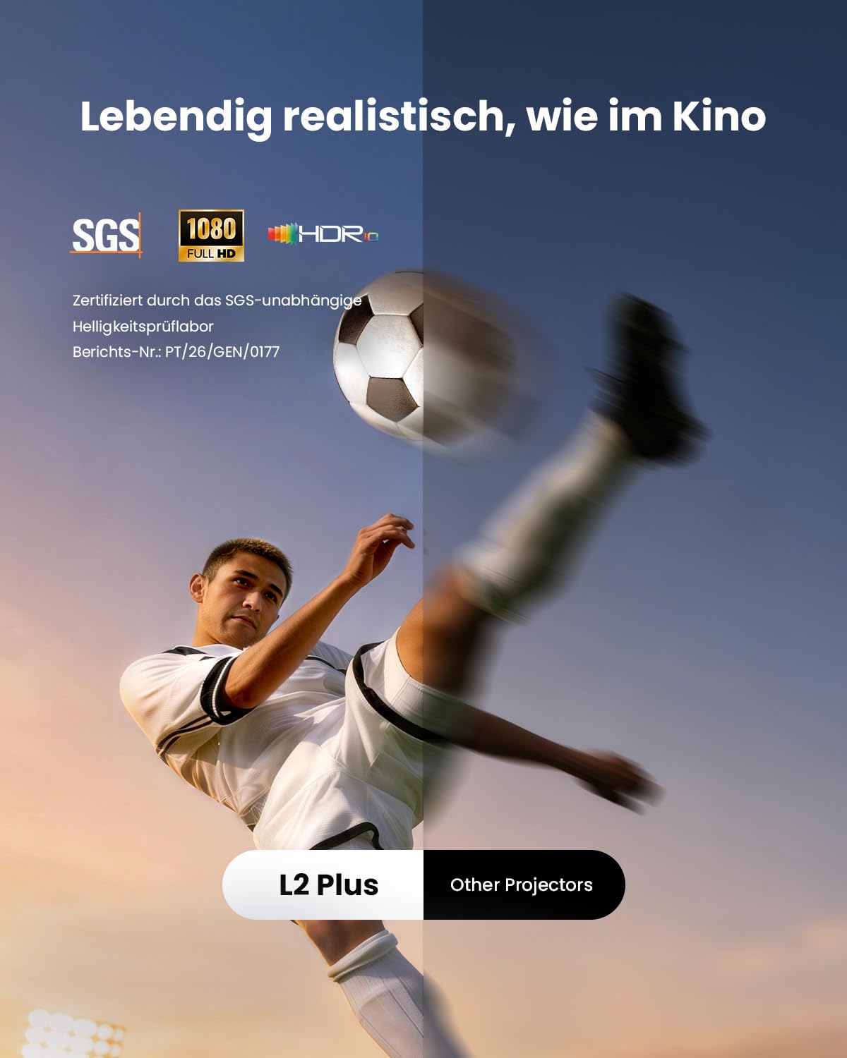 Projektor Netflix Ready, projektor jasności JBL Dual 8 W Dolby Audio, automatyczne ustawianie ostrości i Keystone, WiFi i Bluetooth, Yaber L2 Plus 150 cali, projektor kina domowego, Native 1080p