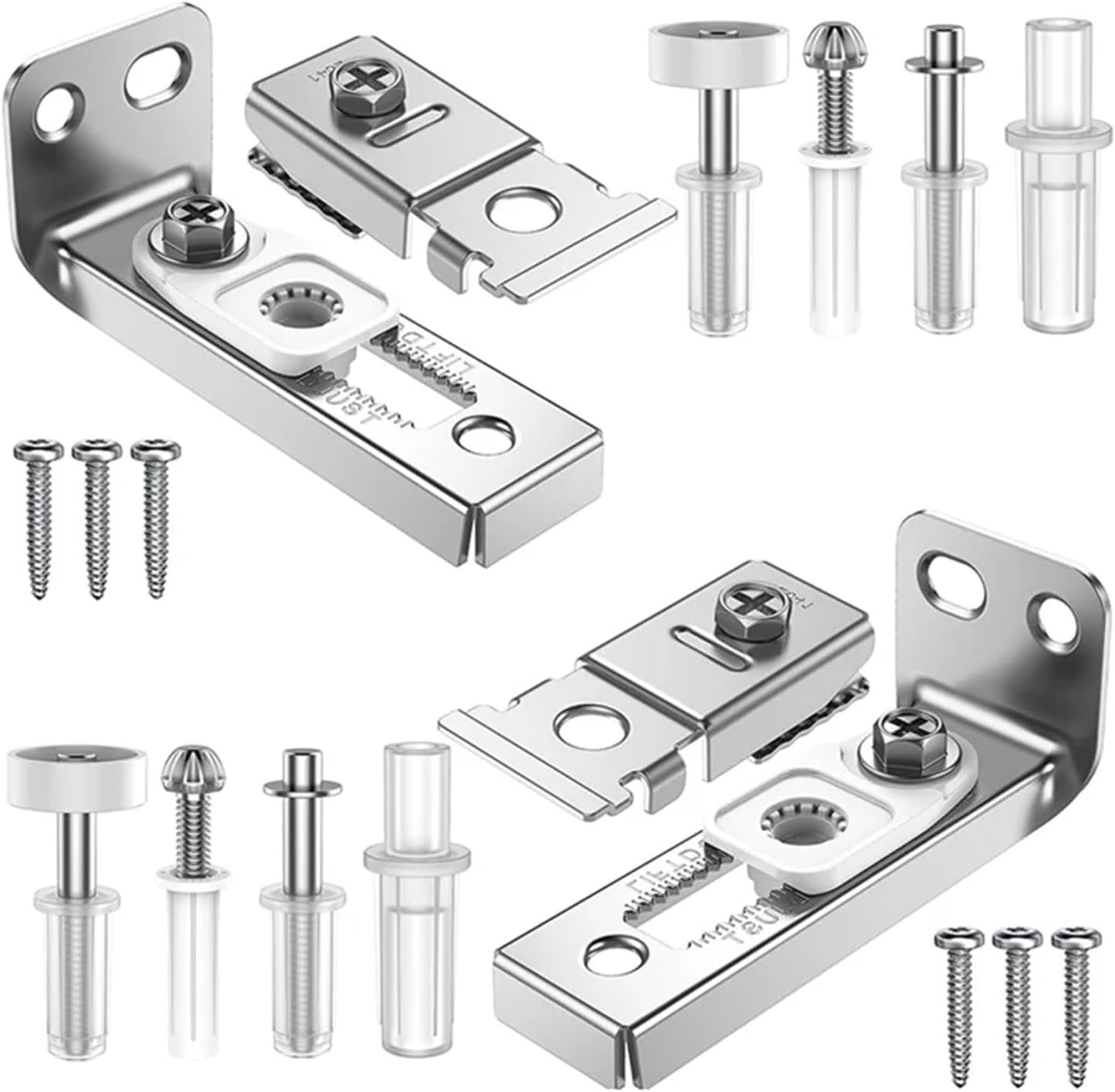 4 Sets Bi-Fold Door Hardware Repair Kit Folding Pocket Doors Replacement Parts for 2.22 to 2.54 Inch Track
