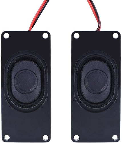 1 par de altavoces de TV de 5 W LCD Notebook Tablet PC Amplificador de sonido con 2.756 in X 1.181 in 8ohm, adecuado para TV, monitor LCD, PC,