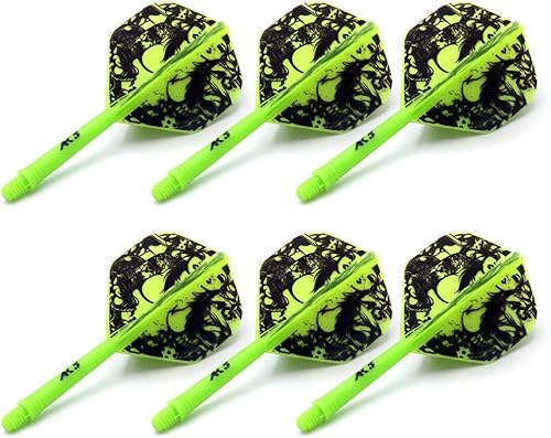 Miniatura 14 de CUESOUL 6 piezas de eje de dardos integrado ROST y vuelos Longitud de la caña: 1.102 in