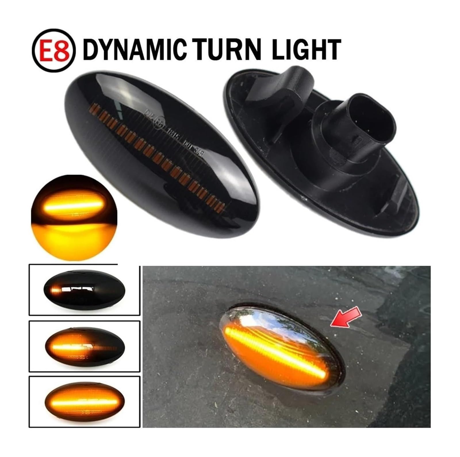 Clignotant Rétroviseur Pour Suz&uki APV Pour Grand Pour Vitara Pour Arena Pour Ignis Pour Jimny 2005-2024 2 Pièces LED Feux Voiture Clignotants Rétroviseur Latéral