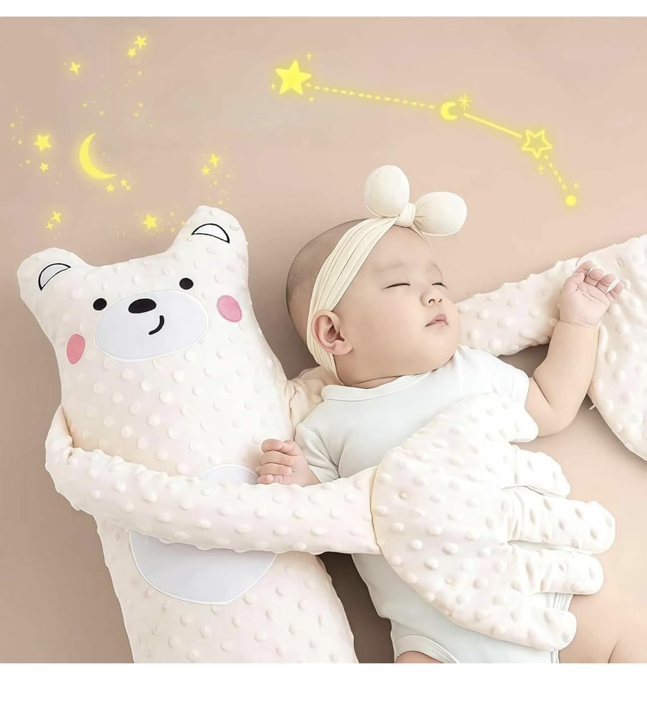 richtots Baby Sleep Soother with Adjustable Patting – Newborn Comfort Pillow, Sleep Aid for Babies, Startle Prevention, Remote Control, Washable Cushion Random Color - Image 4 thumbnail