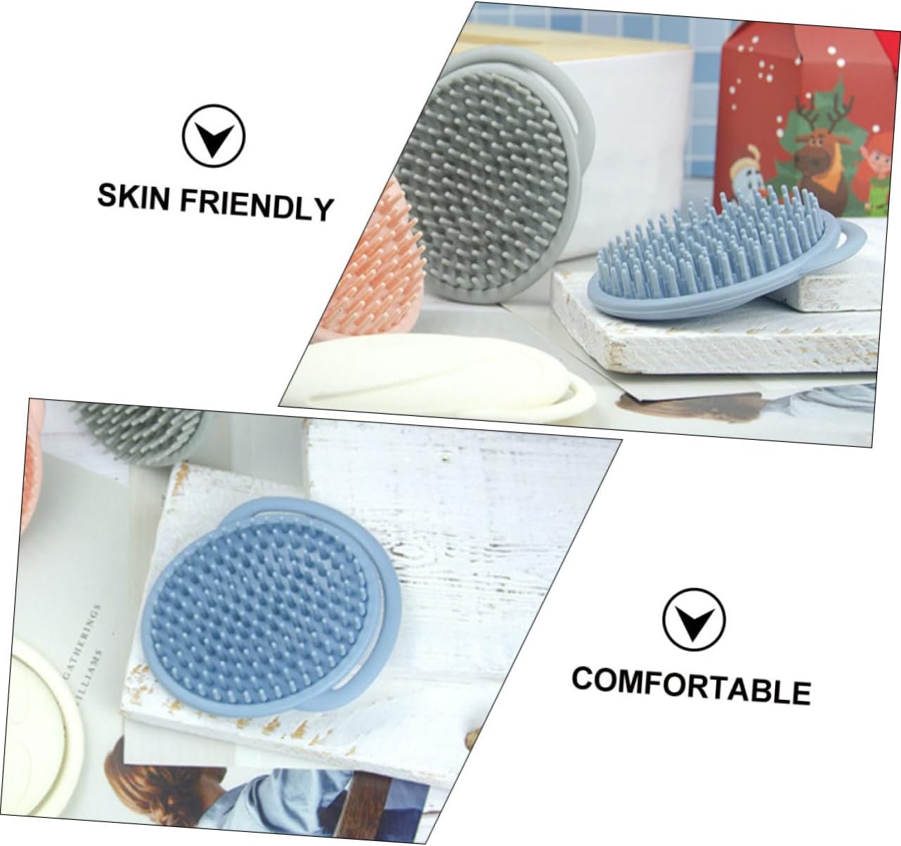 ORFOFE Ergonomic Hair Scalp Massager for Boys and Girls Shampoo Brush Hairdressing Brush