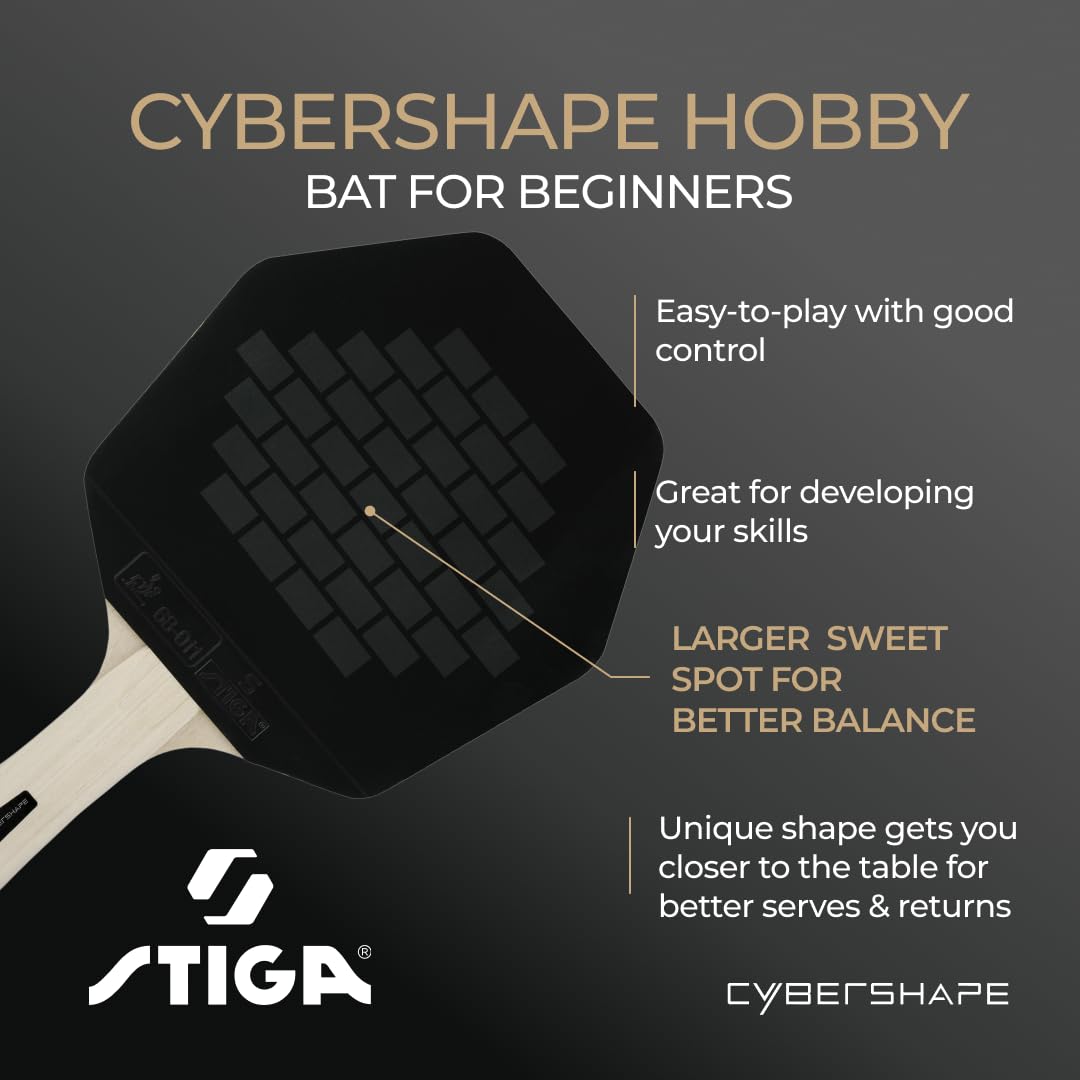 STIGA Cybershape Hobby Raqueta de Tenis de Mesa para Todos los Niveles