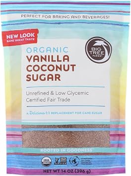 Big Tree Farms, Organic Coconut Sugar, Vanilla, 14 oz 397 g - 2PC