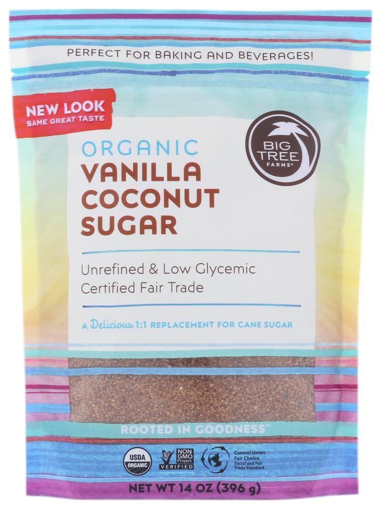 Big Tree Farms Tree Coconut Sugar Vanilla, 14-Ounce Pouches (Pack of 3) by Big Tree Farms