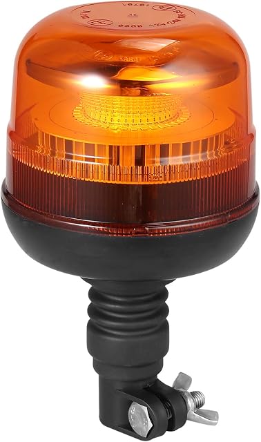 PROZOR LED Beacon Light E-Mark E9 30LEDs Emergency Warning Strobe Light 3 Flashing Modes Warning Beacon Light IP67 Waterproof for 12V/24V Truck Trailer Etc,Amber