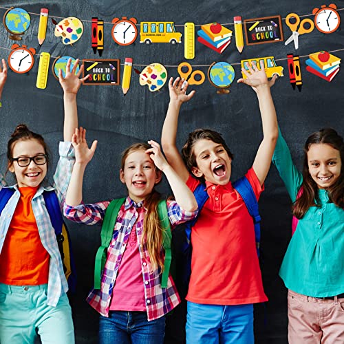 30 Pcs Back To School Wooden Ornament Back To School Party Hanging Decor Teacher Appreciation Decor Cutouts First Day Of School Wooden Ornament For Party Supplies (Classic) #TOP1