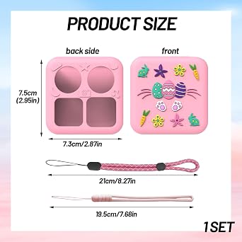 Pink Silicone Adventure Jacket for Mini with Matching Wrist Lanyard, Silicone Case for for Mini Kids Audio & Music Player, Anti-slip Skin Cover Case