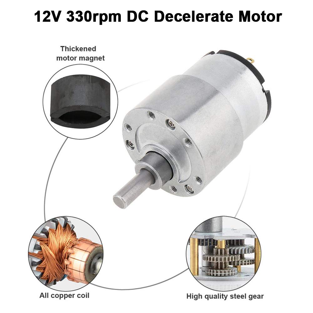 Yahboom GM3865-520 12V DC Motor Mit Encoder - 300RPM Metall Getriebe Für Roboter