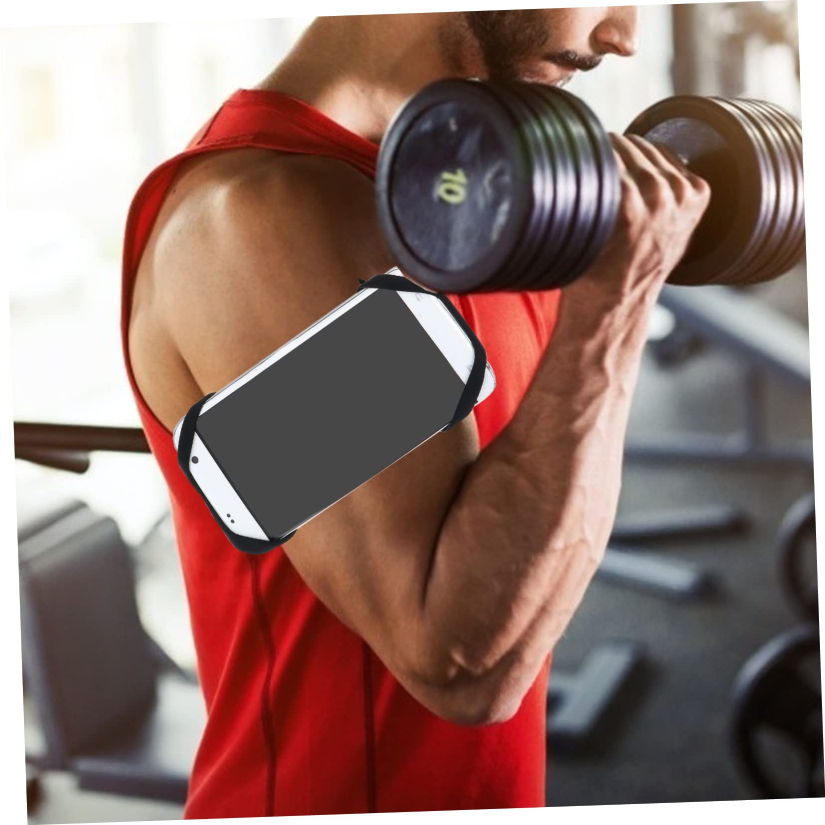 SHINEOFI 2 Juegos Bolsa de Brazalete Desmontable para Teléfono Móvil Soporte Deportivo para Correr y Ejercicio para Actividades al Aire Negro