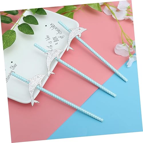 Miniatura 5 de GLEAVI 24 Pcs Cocktail Straws Drinking Straws Adorable Drinking Straw Party Favors Hawaii Straws Mariposas Decorativas Para Pared Party Paper Straw
