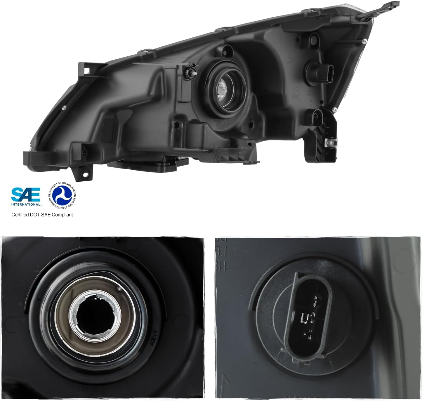 AKKON - Fits 2013-2021 Nissan NV200 Halogen Type Chrome Clear Headlight Passenger Right Side RH Replacement 13-21