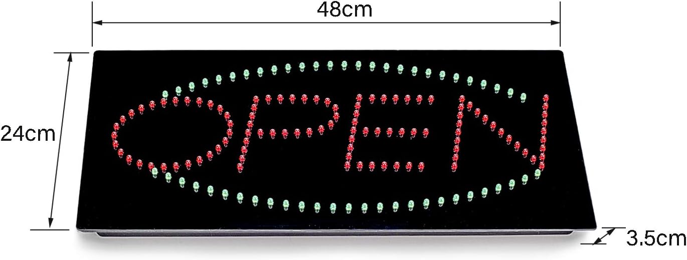 Leadleds 1910-2 Open Sign Portable 19-inch Height Vertical Neon Sign with 2 Light Modes for Bar Tattoo Salon Store Beauty Spa Business : Everything Else