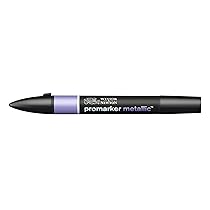 Winsor & Newton ProMarker 0206696  – Pennarello per layout professionale, 2 punte, fine e larga, per disegni, design e layout, viola metallizzato, 1 pezzo (confezione da 1)