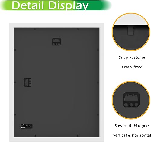 Vista 164 de FrameWorks Marcos de fotos clásicos de madera de 11 x 14 a 8 x 10 pulgadas con vidrio templado, roble natural, paquete de 6