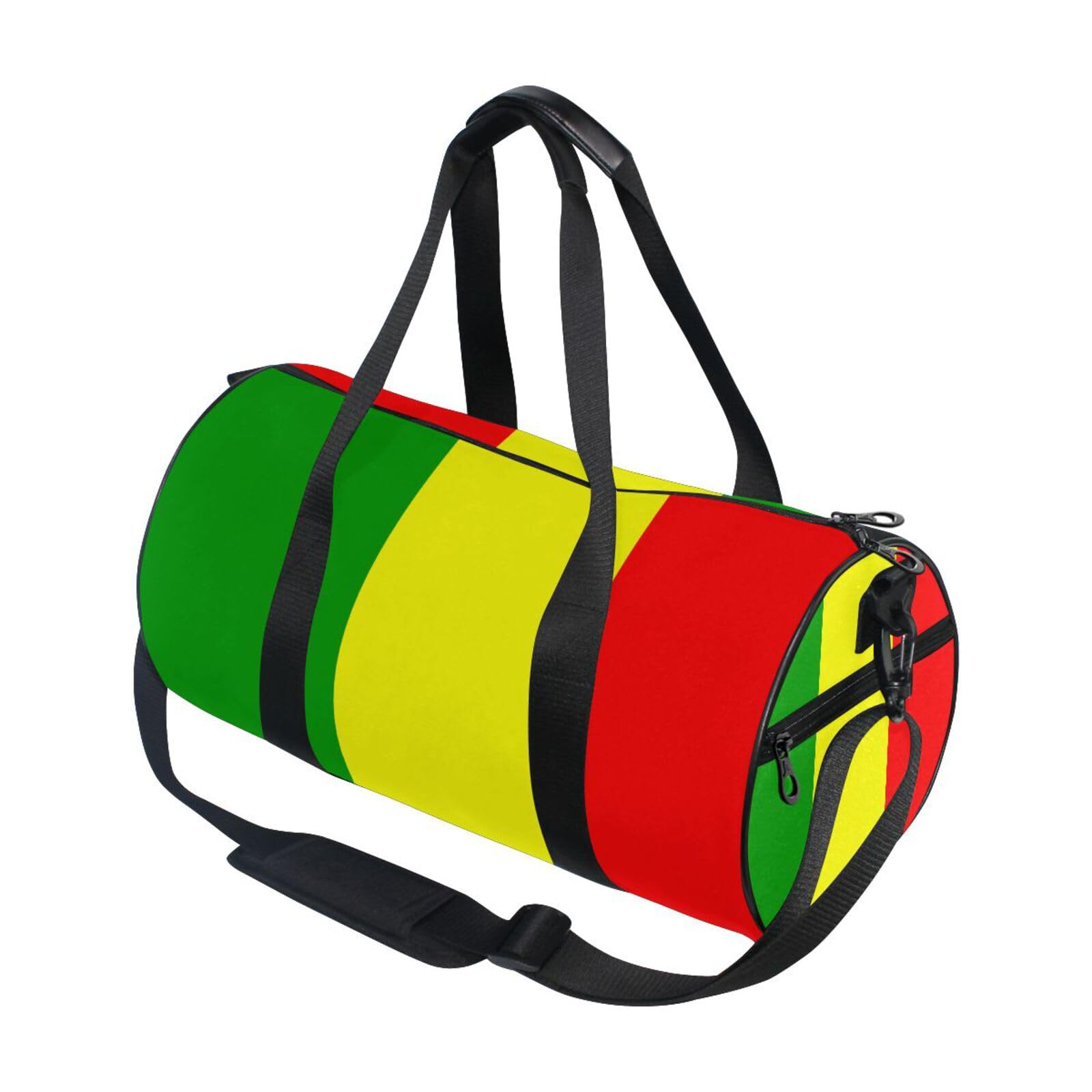Bolsa de lona redonda con bolsillo interior para deporte y viaje 7