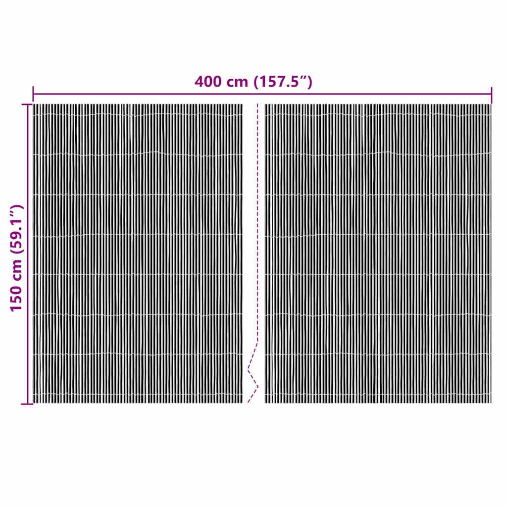 400 x 150 cm Natural Bamboo Garden Fence Roll Privacy Screen for Outdoor Patio Balcony Backyard Sichtschutz Gartenzaun Element Robusta & Weather-Resistant