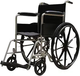 Cadeira de Rodas Dobrável Leve Resistente Fácil de Transportar em Aço Carbono 46 cm Suporta Até 110 kg - Procirúrgica