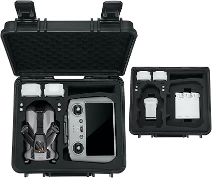 Waterproof Hard Carrying Case Compatible with DJI Mini 5 Pro/Mini 4/3 Pro Fly More Combo, Travel Case Fits DJI RC 2/ RC-N3 and More Drone Accessories