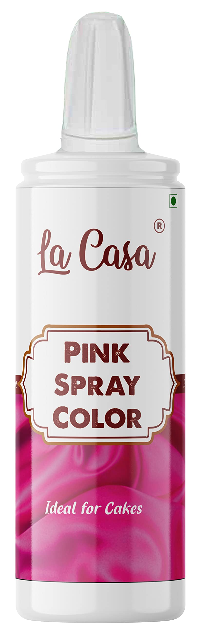 La Casa Pearlescent Spray Colour - Pink | Edible Color Ideal for Cake Decoration & Garnishing | 60g |