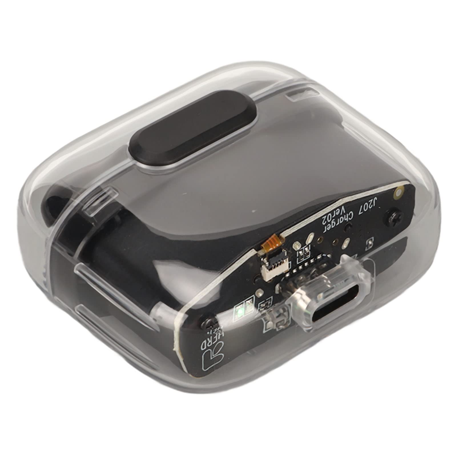 Generic Auricolari per Traduttore di Lingua Avanzato Wireless Bluetooth 5.3 per Comunicazione Multilingue Custodia Trasparente per Viaggiatori e Uomini D'affari (BLACK)