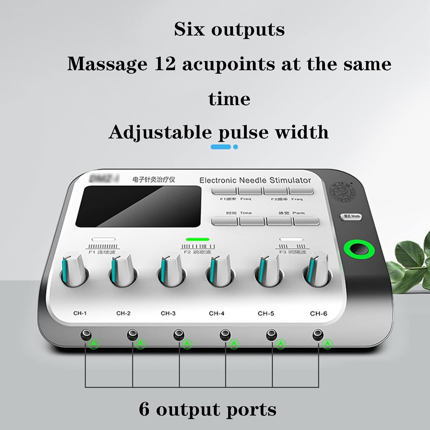 Dispositivo elettronico per agopuntura, massaggiatore muscolare multifunzione con 6 canali di uscita, include 6 paia di elettrodi autoadesivi per alleviare il dolore e rilassare i muscoli