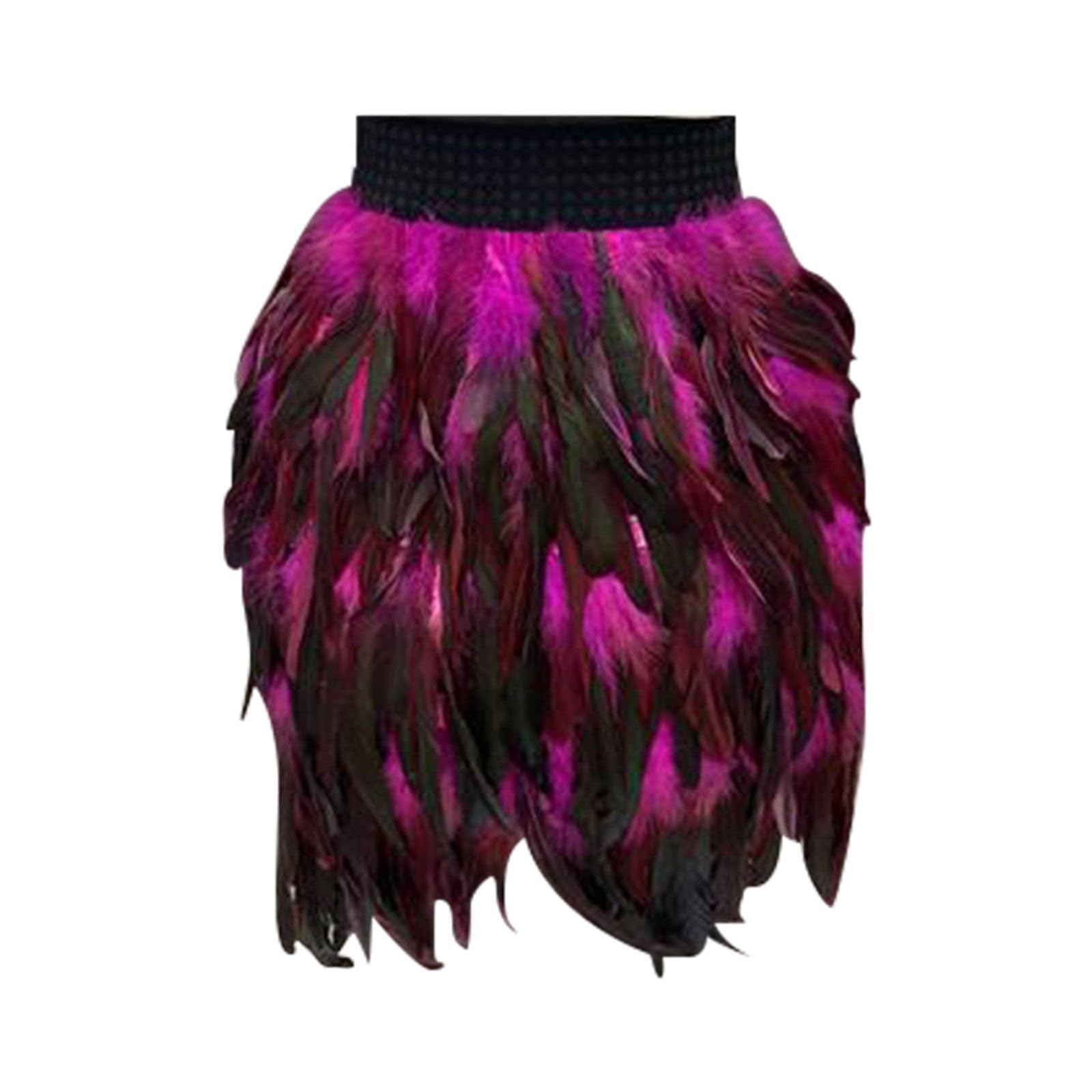 Jupe de performance en plumes pour femme - Noir