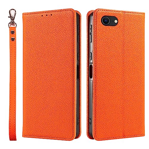 iPhone SE ケース 第2世代 第3世代 iphone8 iphone7 ケース 手帳型 スマホケース 携帯カバー PUレザー iphoneケース se カード収納ケース マグネット式 スタンド機能アイフォンse ケース4.7インチ対応 360度保護 PinLiSheng (iPhone SE2/SE3/iPhone8/iPhone7 iPhone 6/6S, オレンジ)