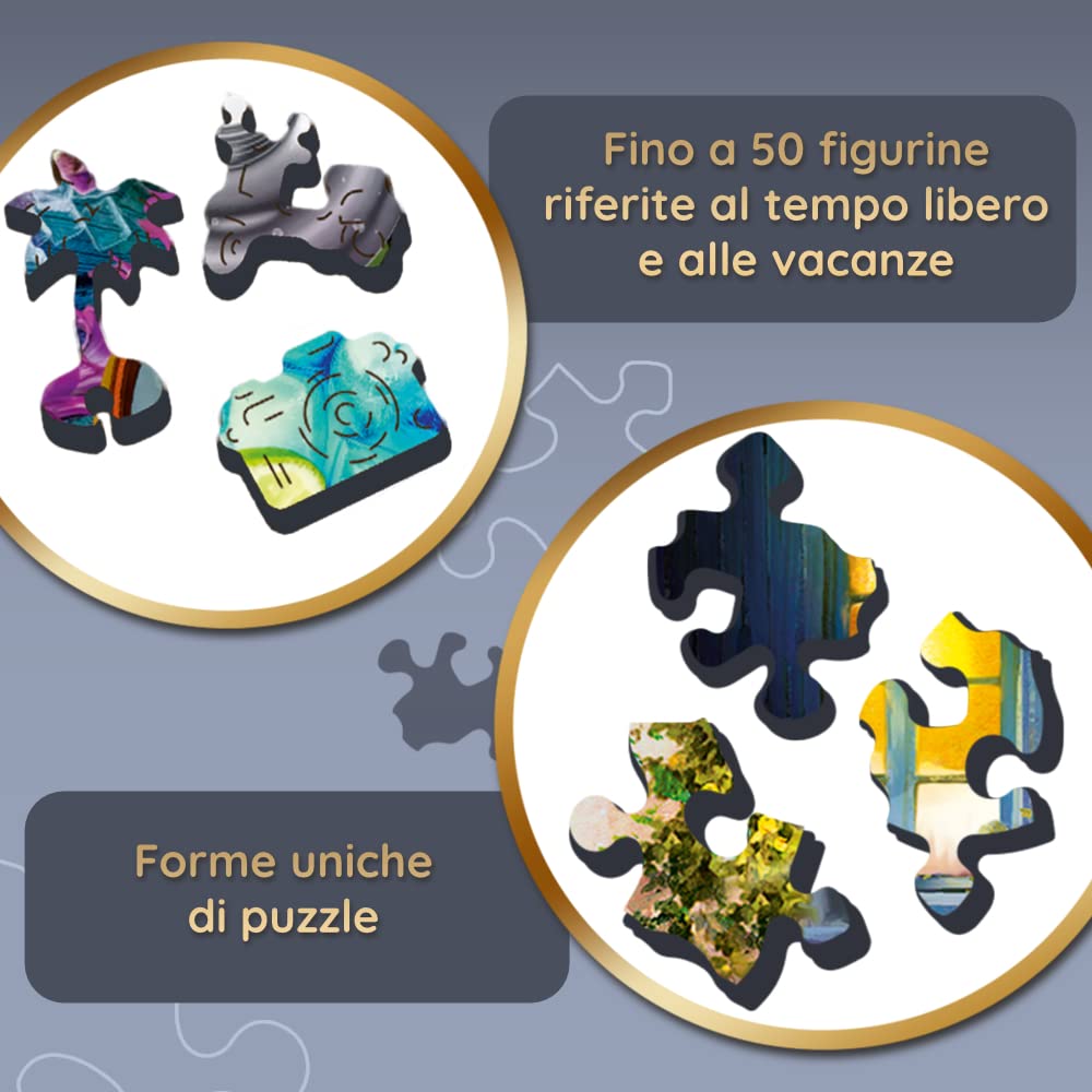 Trefl-1000 Pezzi, Wood Craft, Fore Irregolari, 100 Figure di Supereroi