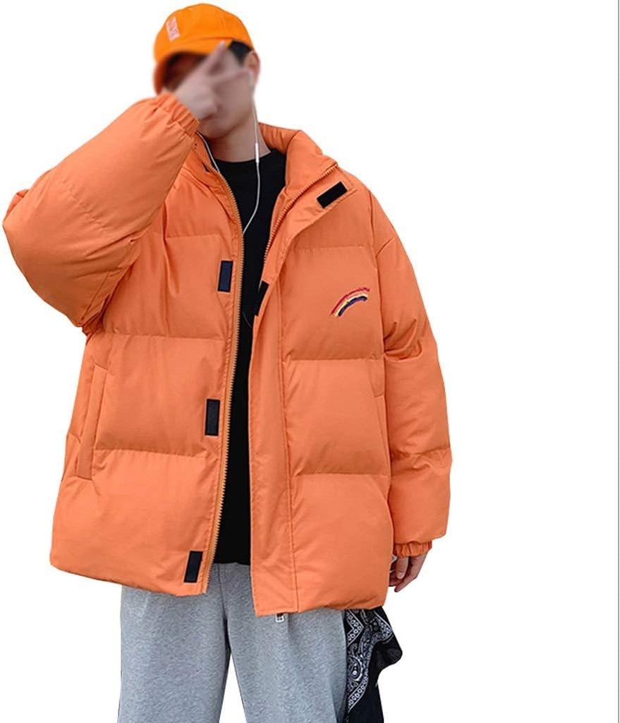 mens orange bubble jacket
