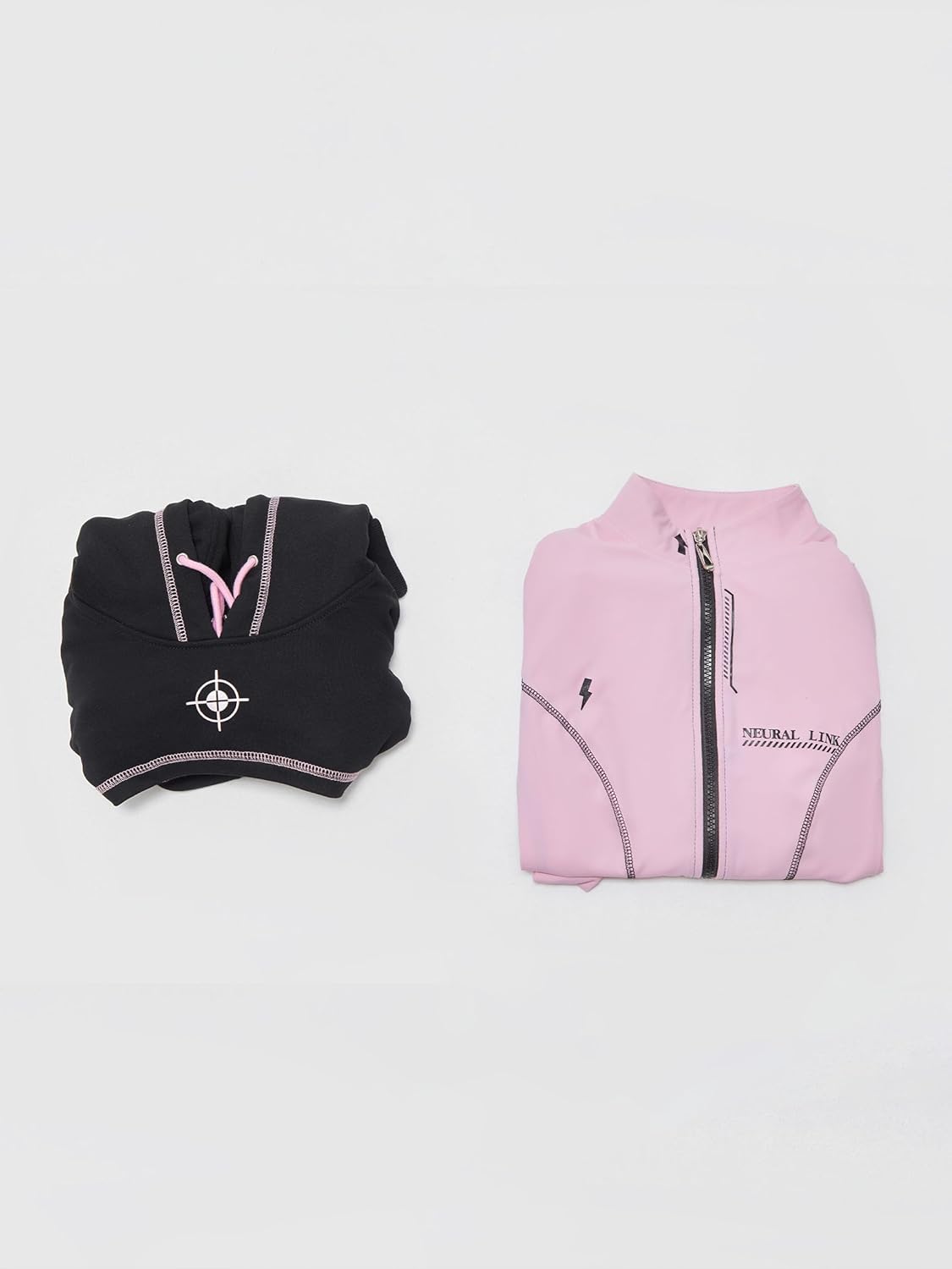 Cosplay.fm Women Cyber Suit Long Sleeve Workout Jumpsuit with Crop Top Hoodies (Not included Belt Harness)