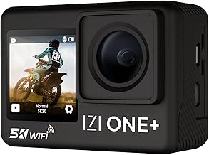 كاميرا اكشن 4K بشاشة لمس وان+ 48MP وتثبيت جيروسكوب بـ6 محاور، مقاومة للماء حتى 30 متر، فولوج، مجال رؤية 170 درجة، واي فاي، بطارية 2×1350 مللي امبير، شحن سريع من النوع C، ميكروفون خارجي اتش كيو متضمن