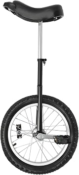 Small Wheel Unicycle, 16 Inch Outdoor Unicycle With Leak Proof Tires Wheels Single Wheel Bicycle, Outside Sports Fitness Exercise, Adjustable Height, Bicycle Enthusiasts Balance Training Car