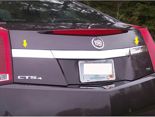 QAA Part LB50254 es un adorno de extensión de barra de matrícula de acero inoxidable de 2 piezas que es compatible con el Cadillac CTS Coupe