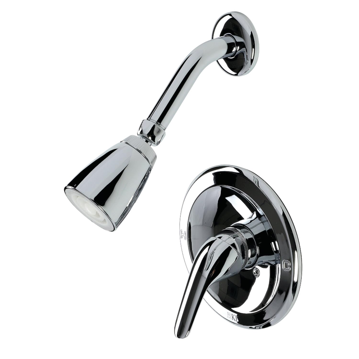 Douche en laiton Kingston KB531LSO éclat chromé poli pour élégance salle de bain