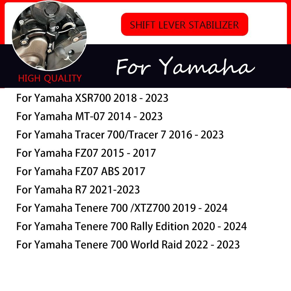 Staffa stabilizzatrice leva cambio leva cambio moto per Yamaha MT07 MT-07 FZ07 FZ 07 XSR700 Tracer 7 700 XTZ700 Tenere 700 Rally Edition World Raid