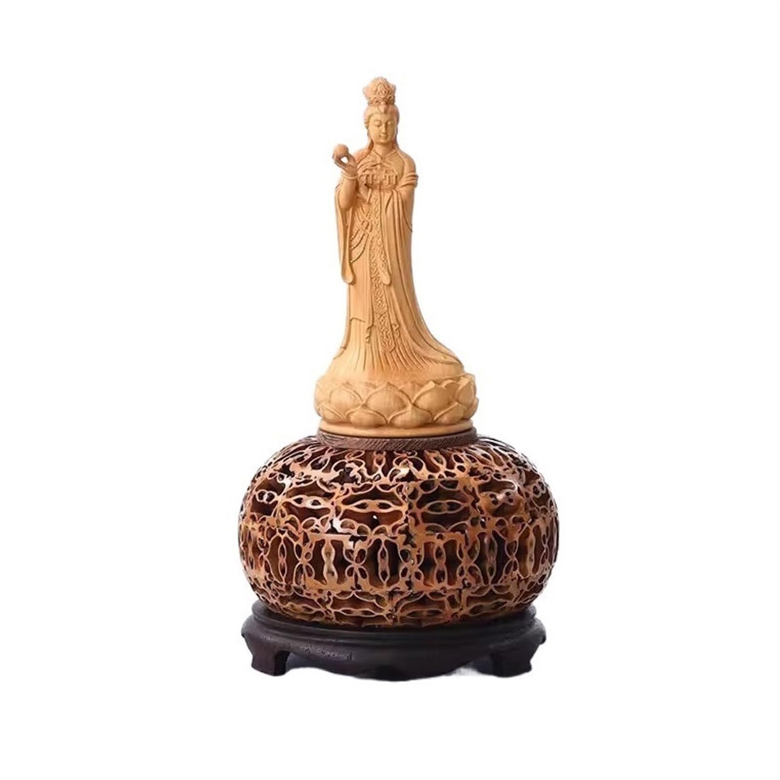 incense burner Creative Handcrafted Incense Burner Exquisite Wooden Zen Holder for Study Office Incense Holders(B)