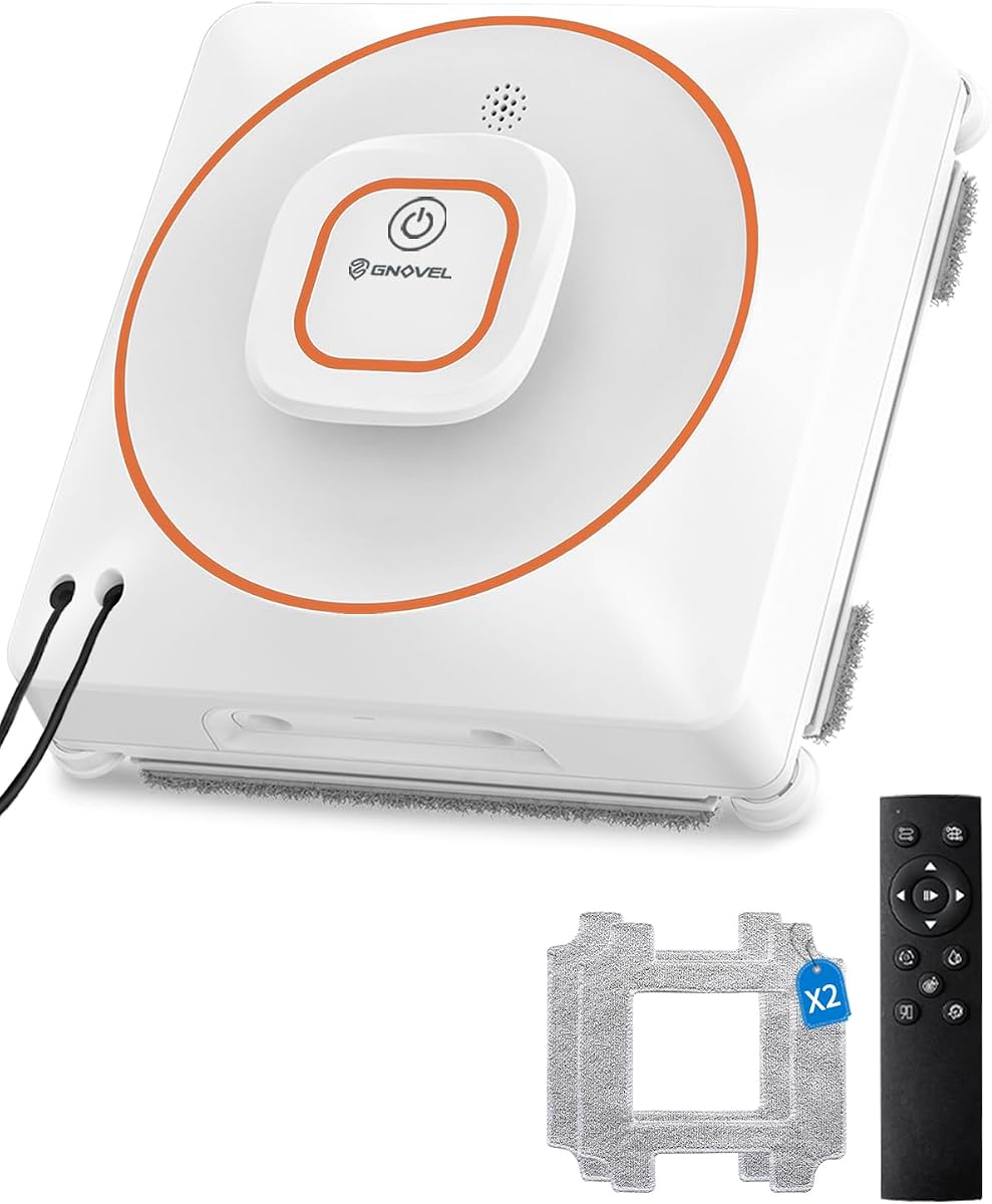 8000Pa Anti-Fall Window Cleaner Robot Auto Spray for High Rise Glass | 4 Cleaning Modes with Intelligent Path Planning,15-Stage Anti-Fall System,Remote Control,120mL Water Tank