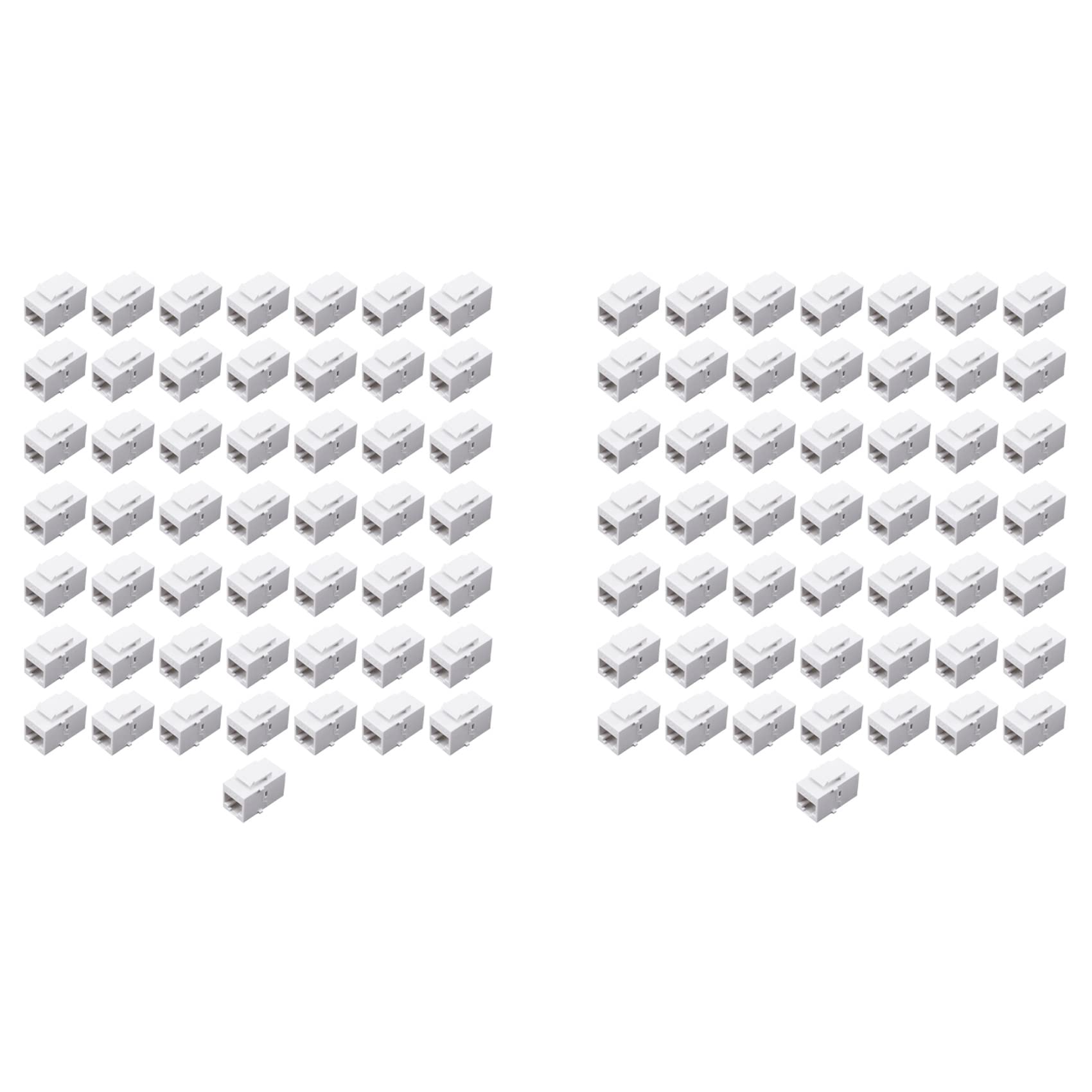 100 x RJ45 złącze gniazdo Cat6 RJ45 przedłużacz łącznik Ethernet sieć LAN złącze wtyczka Cat 6 (biała)