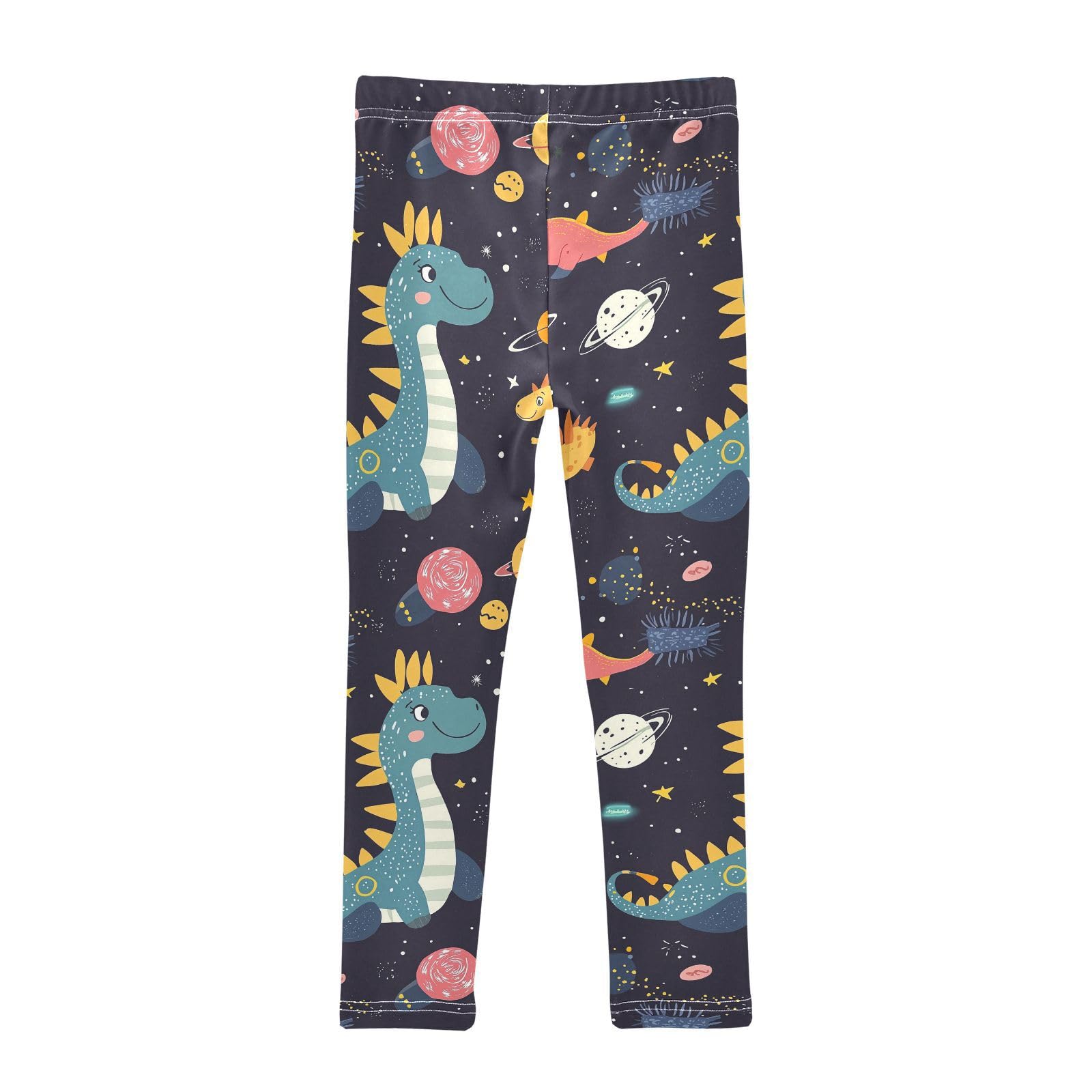 Wusikd Cute Dinosaur Girls' Leggings Toddler Doodles Space Kids Yoga Pants Dance Active Tights 6T Multi