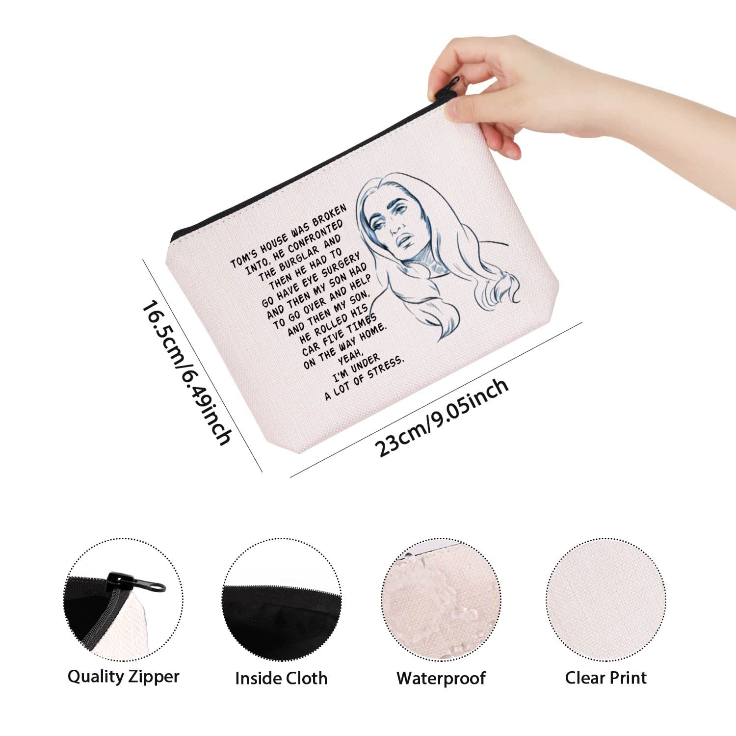 TSOTMO Housewives Gifts Women Gift Reality Tv Show Lover Gift Zipper Pouch Makeup Bag (TOM'S HOUSE)