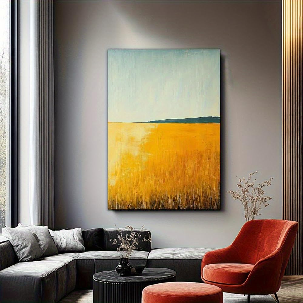 Uudezo With Frame Abstract Oil Painting Modern Framed Pictures - Canvas Wall Art Ready To Hang(50X75cm(20X30inch)