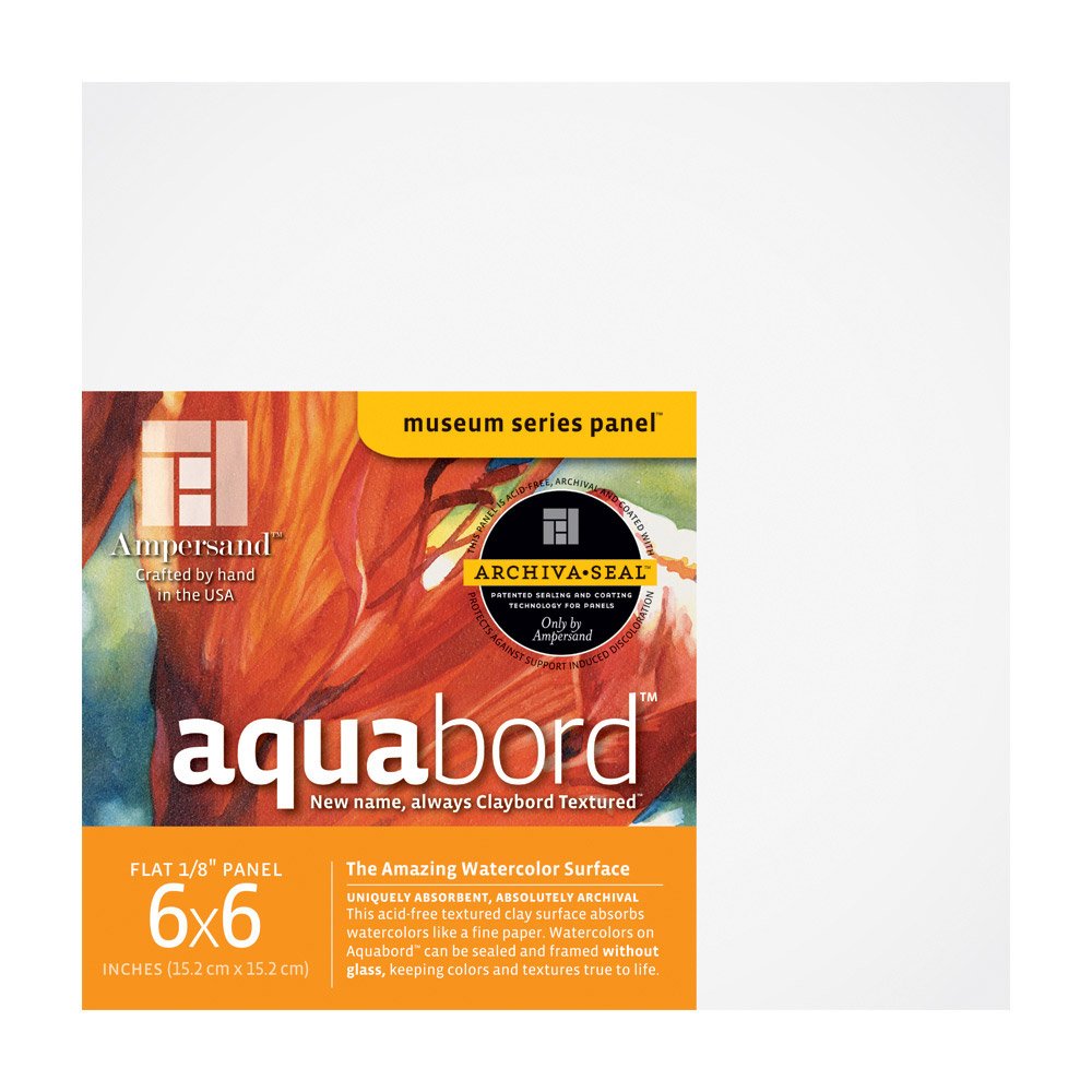 Ampersand Art Supply Museum Series Aquabord, 1/8 pulgadas de profundidad, 6X6-Pack de 4